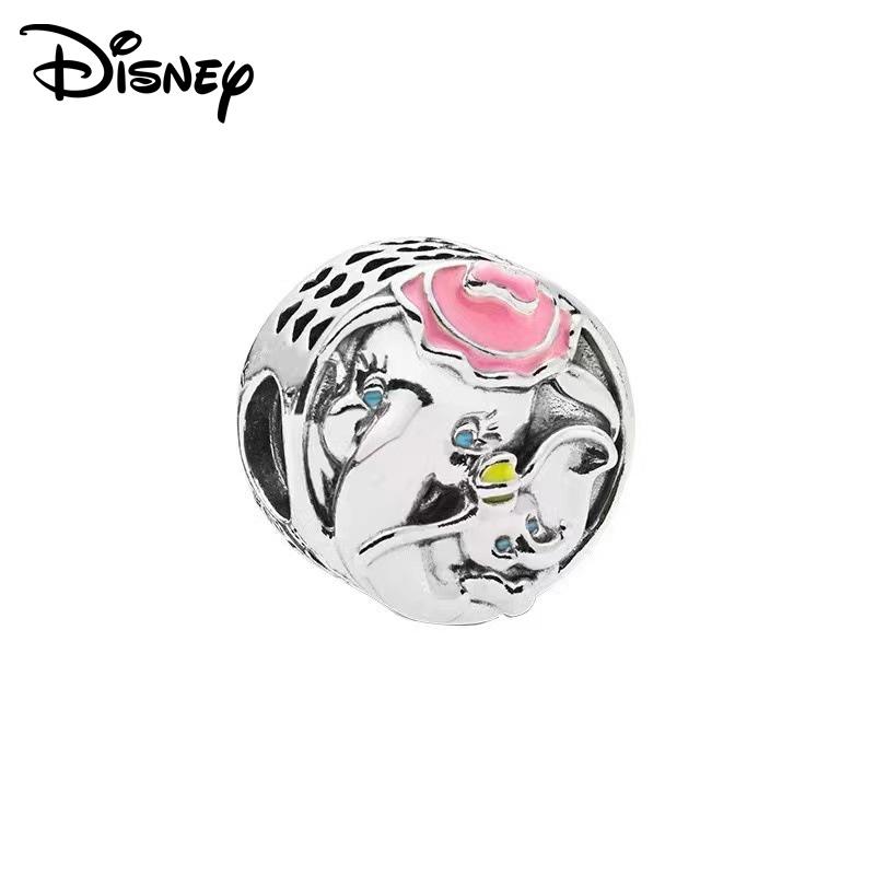 Disney 925 silver Mickey Minnie and Toy Story bass Lightyear Pendant Beads original DIY Bracelet suitable for Girls Gift