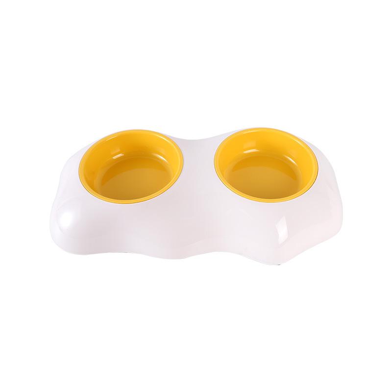Pippi Tao's original pet egg yolk double bowl single bowl, anti-knock cat bowl dog bowl pet feeding basin pet bowl