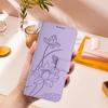 For iPhone 17 Case Wallet Stand Lotus Imprint Leather Phone Cover with Wrist Strap