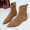 Bottes courtes skinny Bottes élastiques Bottes fines pointues skinny Style décontracté Augmentation de la hauteur Polyvalentes toute l'année Quotidien
