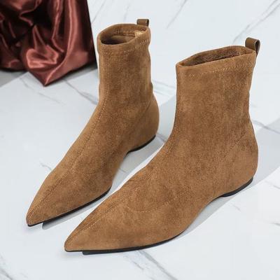 Skinny Short Boots Elastic Boots Skinny Pointed Thin Boots Style Casual Height Increase Year-round Versatile Daily