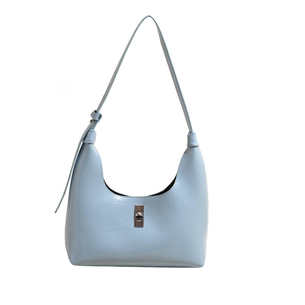 

Minimalist Style Leather Crescent Bag Casual Hobo Bag Fashion Half-moon Shoulder Bag Outdoor синий