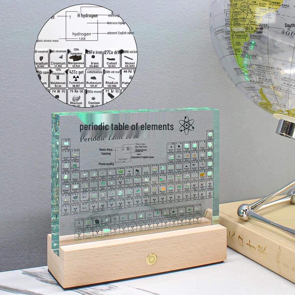Large 3D Acrylic Periodic Table Crystal Ornament