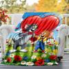 1pc Tom and JerryOutdoor Flannel Blanket Soft Plush Decor for Picnics, camping,Bedroom, Playroom, or Lunch Breakn1125A