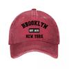 Brooklyn New York Est  Bold Graphic Washed Baseball Cap Outdoor For Womens Unisex FeUnisex