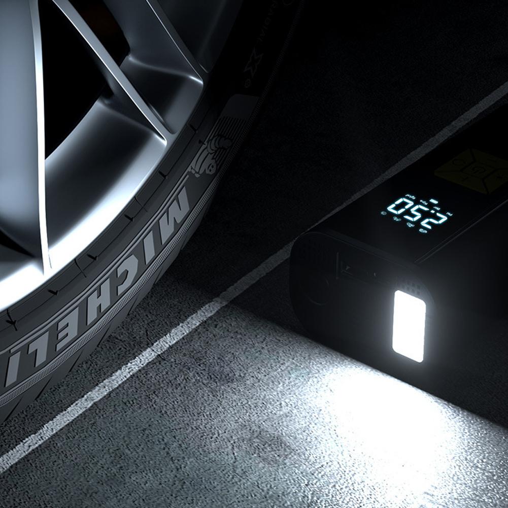 Electric Tire Inflator LCD Display Mini Car Air Compressor with LED Light Mini Auto Inflatable Air Pump for Car Motorcycle Balls