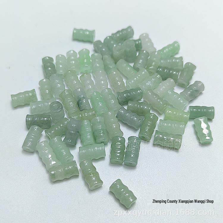 Green Bamboo Jade Beads for DIY Jewelry: Bracelets & Necklaces
