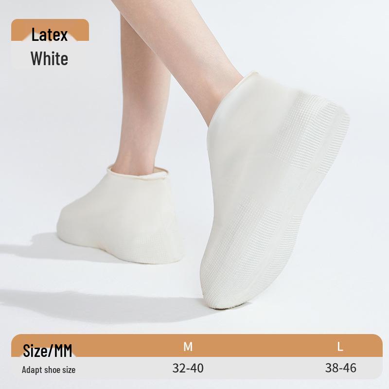 

Прочные Нескользящие Водонепроницаемые Латексные Бахилы для Мужчин и Женщин - Портативная Дождезащита для Ношения на Открытом Воздухе M (Recommended size 32-40)