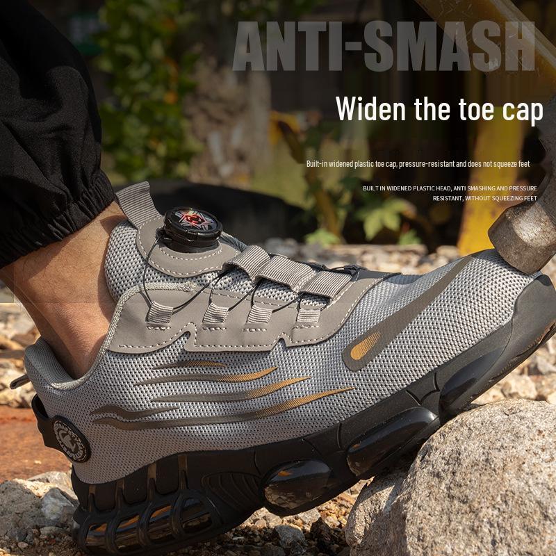 Men's Puncture-Resistant Fly-Knit Safety Work Shoes