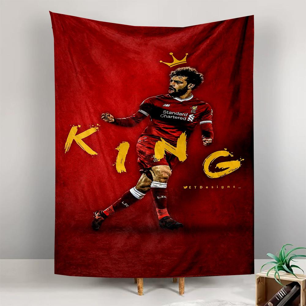 Tapestry Mohamed Salah Liverpool King Gold Crown Brush Poster Wall Art for Bedroom