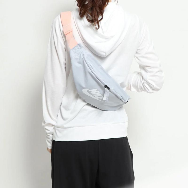 Nike Heritage Polyester Crossbody Bags Fanny Pack Regular Unisex Gray Casual BA5750-042
