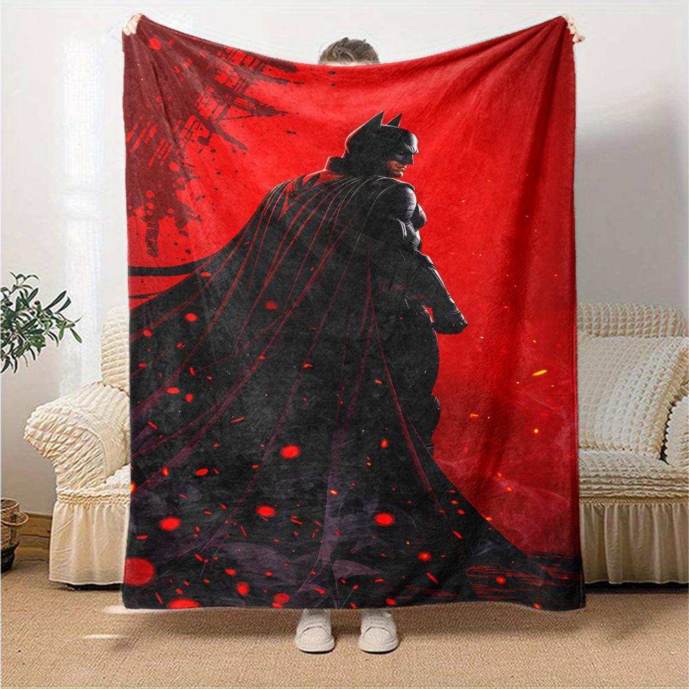Yellow Batman Blanket Warmthful Decor Perfect for Bed Chair Office Chair for All Seasons Warmthful Decor Unique Gift for Family and Friends Camping
