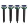 1/2/4Pcs Solar Ultrasonic Mole Repellent Effective Safe to Use Simple Installation Outdoor Mouse Repellent Waterproof Spikes Stakes