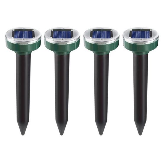 1/2/4Pcs Solar Ultrasonic Mole Repellent Effective Safe to Use Simple Installation Outdoor Mouse Repellent Waterproof Spikes Stakes