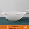 Bol à soupe en porcelaine d'os à bordure dorée style nordique