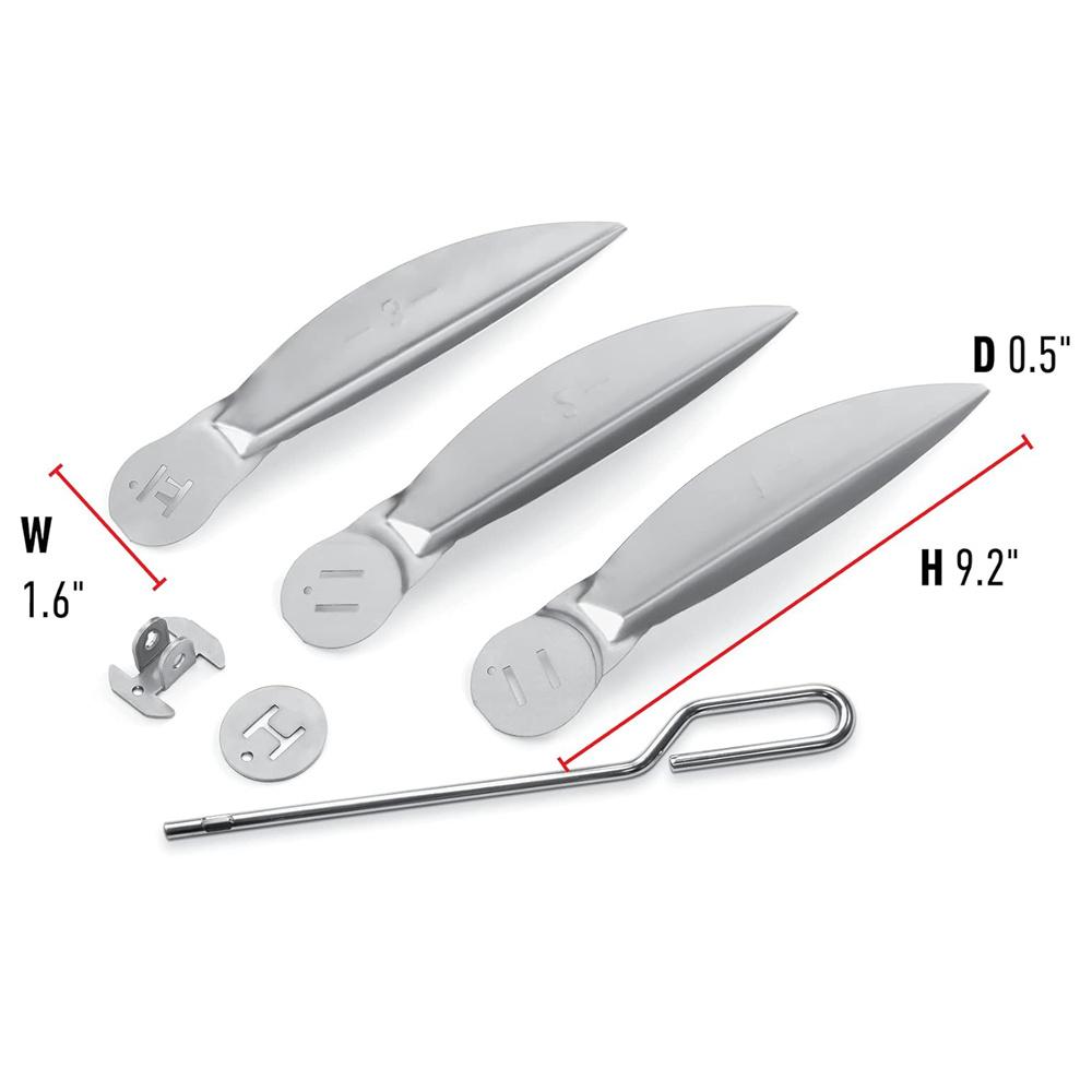 22-1/2-Inch One-Touch Cleaning System Kit For Weber Grills Silver
