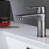 Modern Single-Hole Basin Tap Cold and Hot Water Mixer Faucet with Ceramic Valve Core for Bathroom Bathtub and Sink