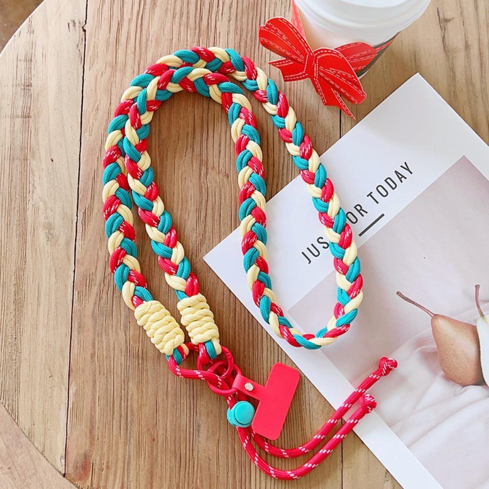 Hand Weaving Mobile Phone Lanyard Adjustable Crossbody Phone Strap Durable Mobile Phone Straps
