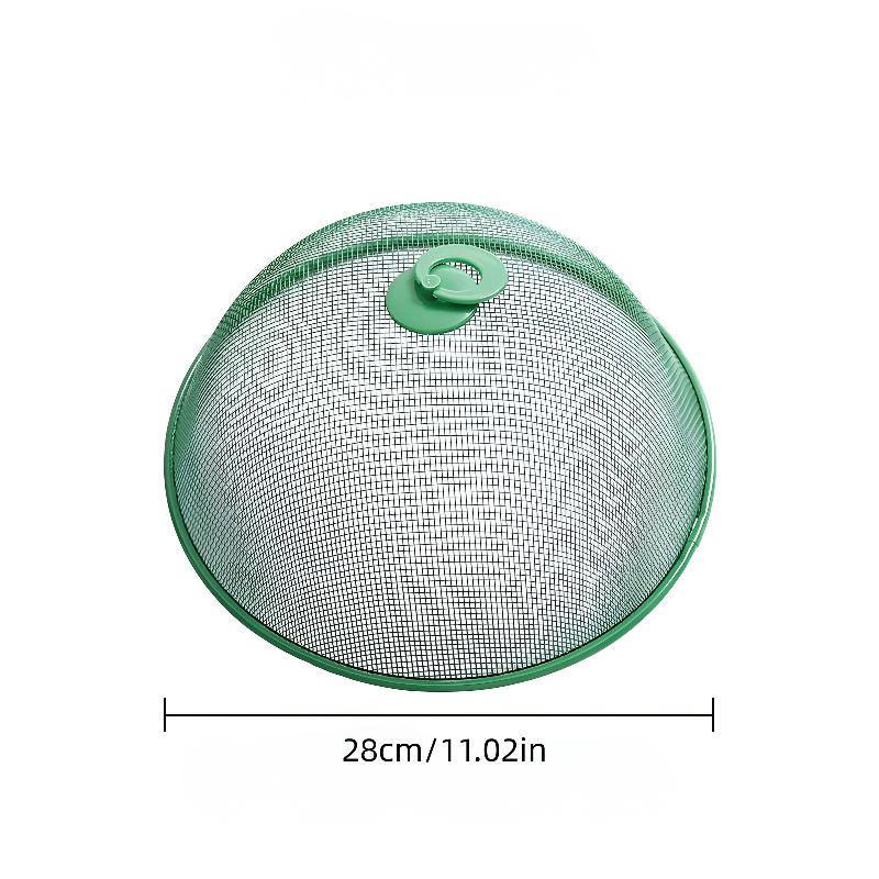 

Сетчатый чехол для еды Защитная крышка для блюда круглой формы Бытовой держатель для демонстрации овощей и фруктов для защиты от насекомых для улицы зелёный