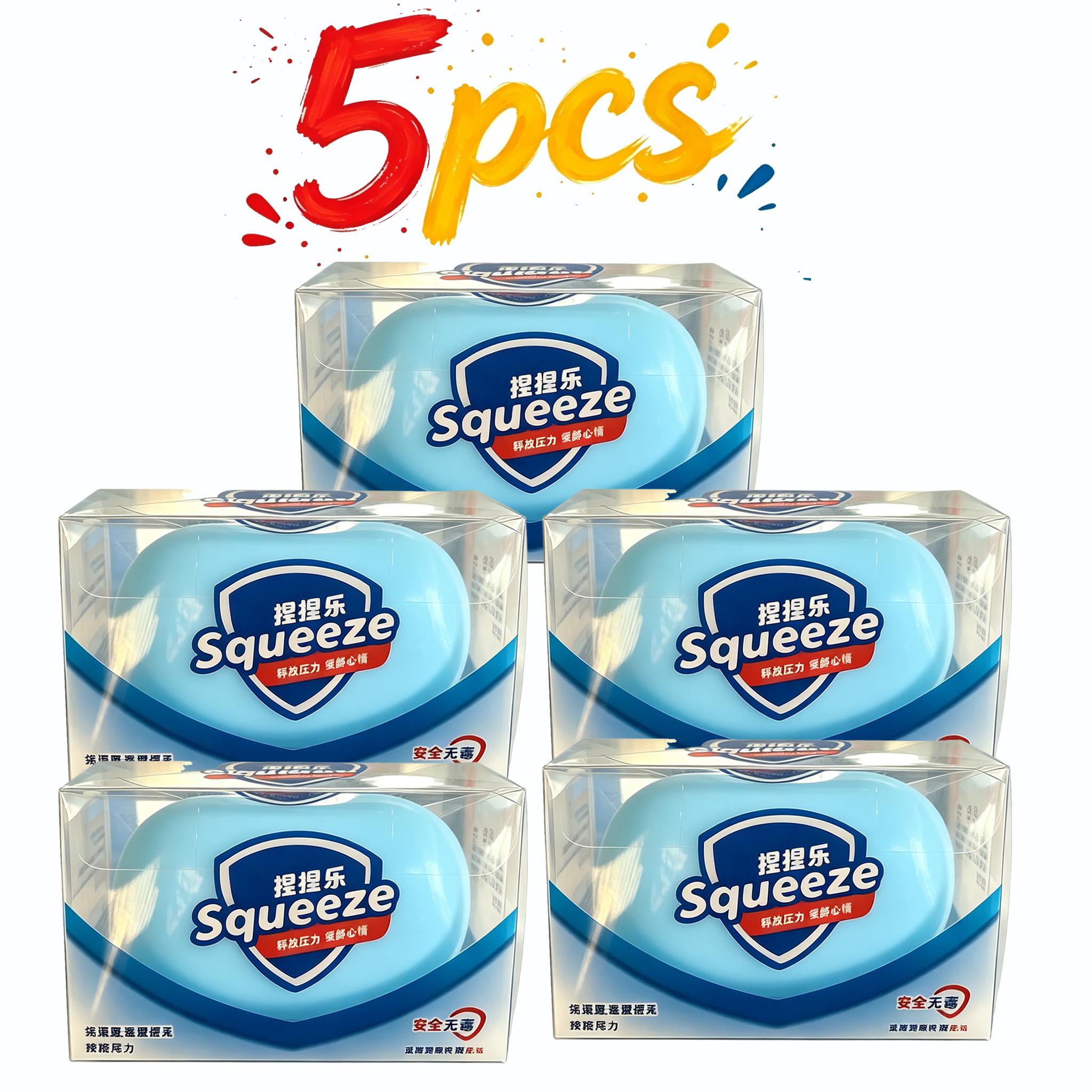 @Esthetisch 3-kleurig Knapperig Zeepblok Squishy Stressbal, Zacht Gevuld Knijp Fidget Speelgoed, Angstverlichting Schattig Cadeau voor Alle Leeftijden