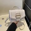 Fashion Faux Leather Flap Crossbody Bag for Women Solid Color Versatile Shoulder Messenger Bag for Outings Travel KTY