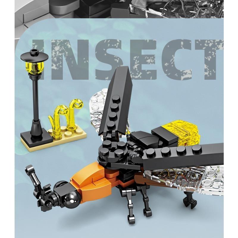 Insect Story Series Building Blocks Bee Dragonfly Ladybug Snail Mini Model Bricks Desktop Decoration Children's Christmas Gifts