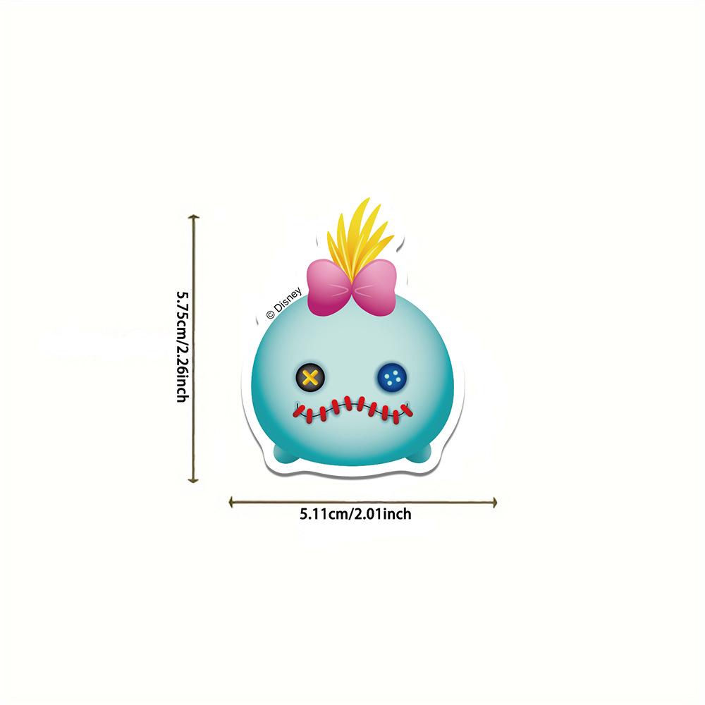 50 Waterproof Tsum Tsum Loose Stickers: Popular Cartoon Characters for Scrapbooking Decoration