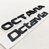 JBIW9 3D ABS Chrome Black Logo Octavia Emblem Letters Car Rear Trunk Badge For Skoda OCTAVIA 1 2 3 4 A5 A7 MK3 Sticker Accessories