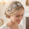 Luxury Floral Bridal Tiaras Sparkling Pageant Diadem Headband  Stage Performances
