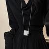 Y2K Metal Style Bag Pendant Long Necklace for Women Niche Personality Unique Fashion Versatile Necklace Sweater Chain Gifts