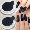6Pcs Nail Polish Glitter Fine Sand Holographic Glitter Powder Black White Reflective Pigment Flakes Powder Manicure Accessories