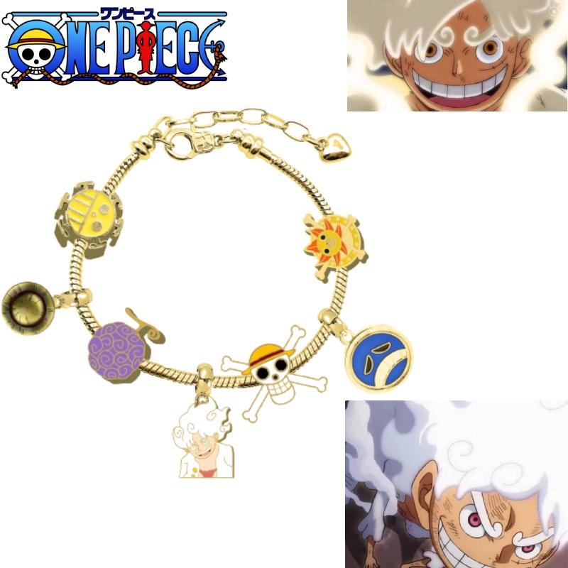 Högkvalitativ Legering En Del Luffy Panja Dora Metallpärlarmband Grossist