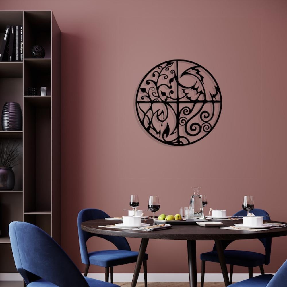 Avatar Inspired Metal Wall Art Four Elements Air Fire Water Earth Yoga Decor Home Gift