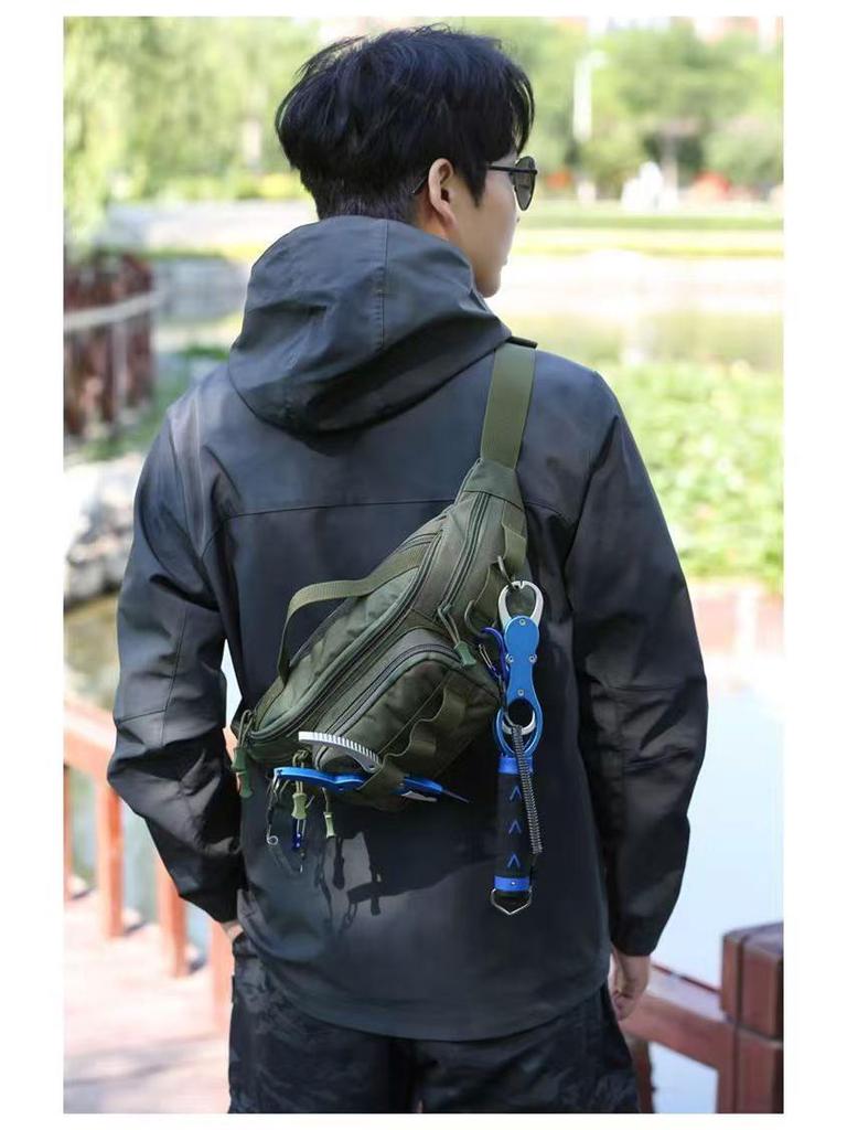 Multi-functional Tactical Crossbody Waist Bag for Men & Women - Outdoor Sports, Casual Fishing, Large Capacity