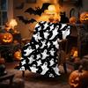 1pc Black Halloween Blanket White Ghost Print for Sofa Chair Skin-Friendly Soft Blankets 2025 New for Home Halloween Decoration