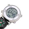 Orologio da tasca Multifunzione Movimento al quarzo Resistente all'acqua Display digitale Bussola accurata Quadrante rotondo Sport Escursionismo Moschettone Orologio da tasca