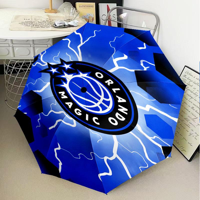 Orlando basketball Umbrella Folding umbrella, automatic umbrella 8-Frame for Travel, camping Use Gift for Halloween Christmas