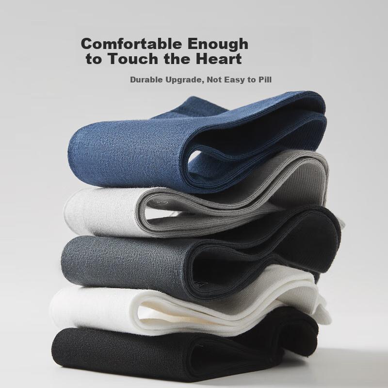 MIIOW [100% Pure Cotton Socks 6 Pairs] Men's Socks Autumn Season Deodorant Short Socks Sweat-Absorbing Athletic Seamless Men's Socks