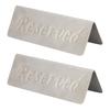 2Pcs Metal Stainless Steel Reserved Sign Double Sided Reserved Table Signs for Restaurants Bar Cafe