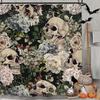 Funny Skeleton Skull Bathroom Shower Curtain Black White Hilarious Man Cool Polyester Fabric 12 Plastic Hooks Waterproof Decor