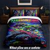 Monster Truck Theme Custom Text Or Name 3Pcs Bedding Set,1 Flat Sheet & 2 Pillowcases Personalized Home Bedding