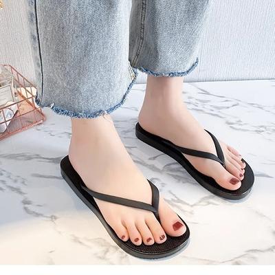 Summer Women's/men's New Flip-flops, Beach Seaside Pinch Your Feet and Wear Versatile Non-slip Cool Slippers