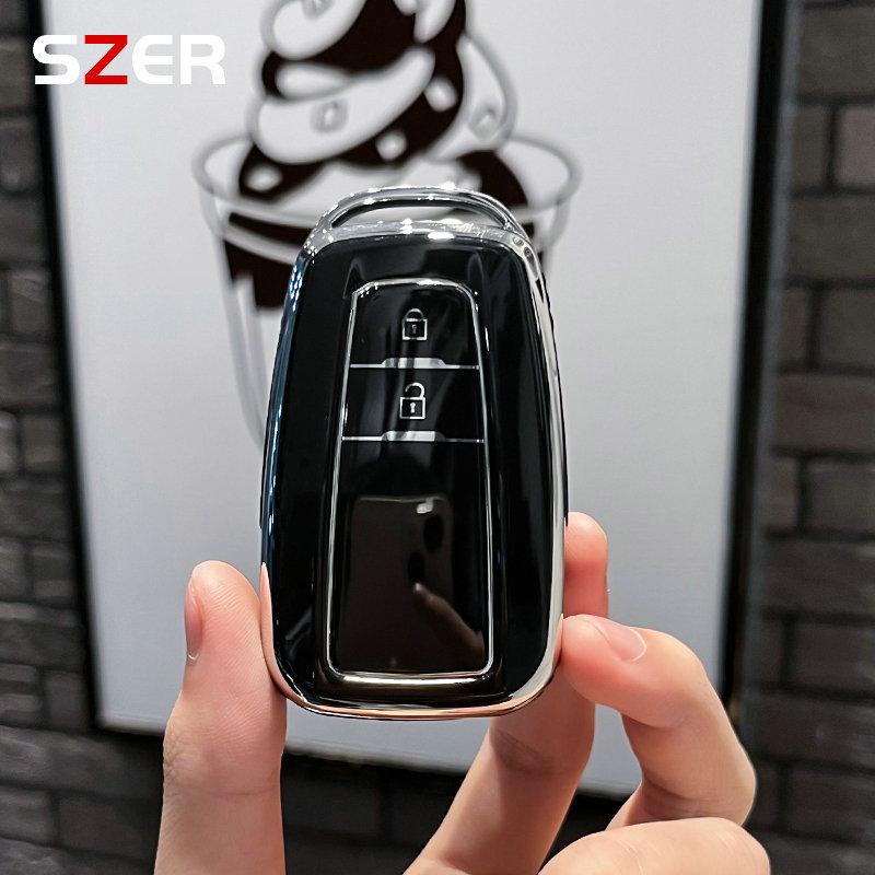 TPU Car Key Cover For Corolla Rav4 Camry 70 CHR Prado 150 Highlander Key Case Holder Accessories Fob 2 3 Buttons