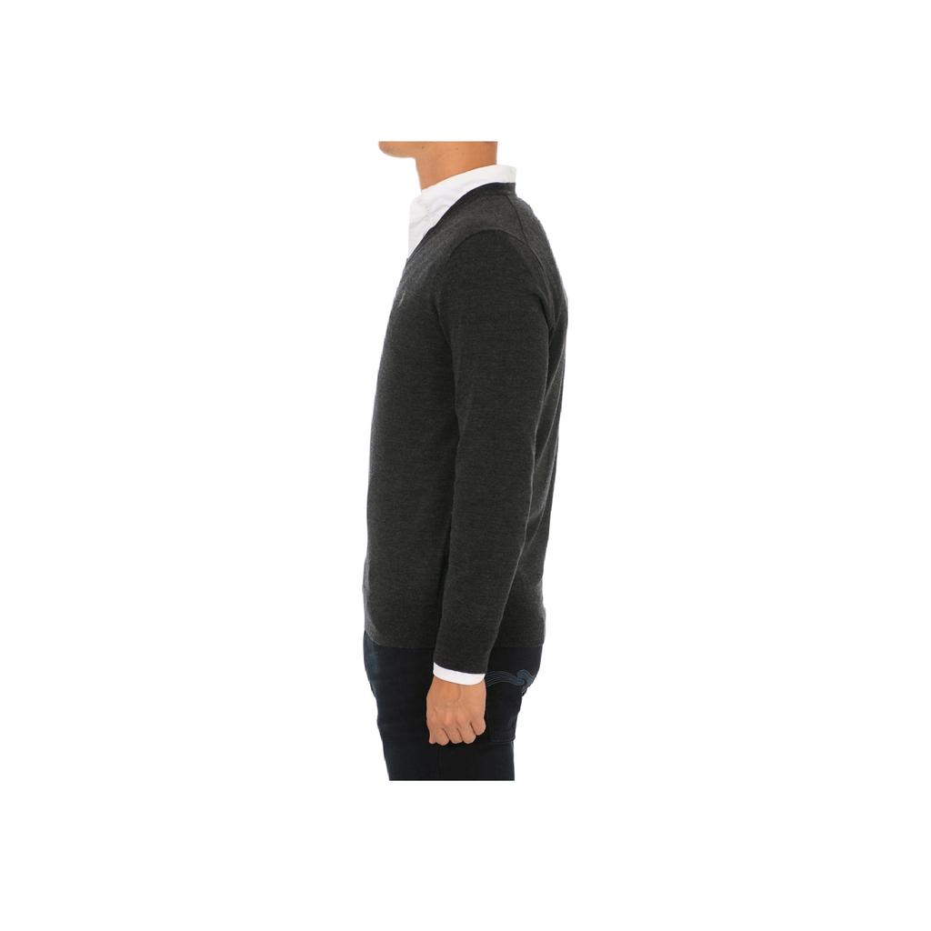 Polo Ralph Lauren Small Pony Logo Embroidered V-Neck Long Sleeve Sweater Men Sweater Dark-Gray MNPOSWE16820070-440