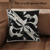 2D Abstract Black And White Geometric Pillow Covers Pattern Cushion Cover Suitable For Sofa Bedroom Car Pillow Cover
