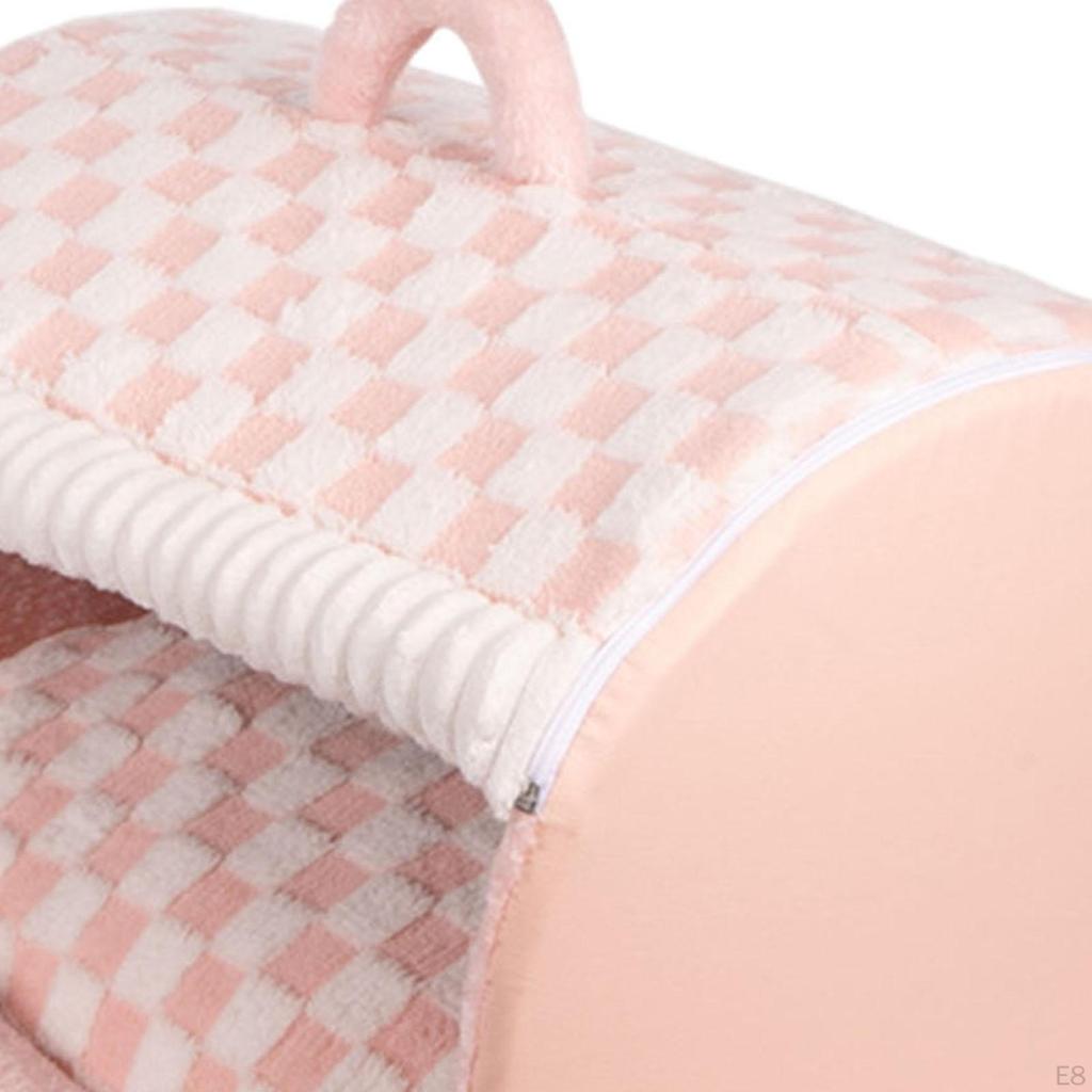 Cat Bed Cute House Hideaway Soft Pet Hut Comfortable Semi Enclosed for Indoor Cats