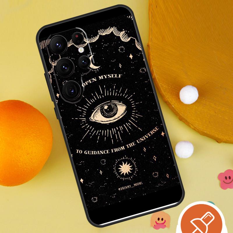 Death Tarot Cat Phone Case For Samsung Galaxy S25 Ultra S24 S22 S21 Ultra S9 S10 S20 Plus S23 FE Funda Cover
