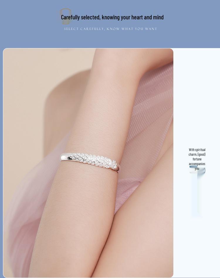 Heritage Peacock Filigree Silver-Plated Bangle: Vintage Ethnic Flower Design Bracelet for Women