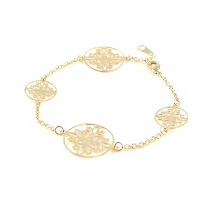 [H6221] - Gold Plated Bracelet 'Choreography'
