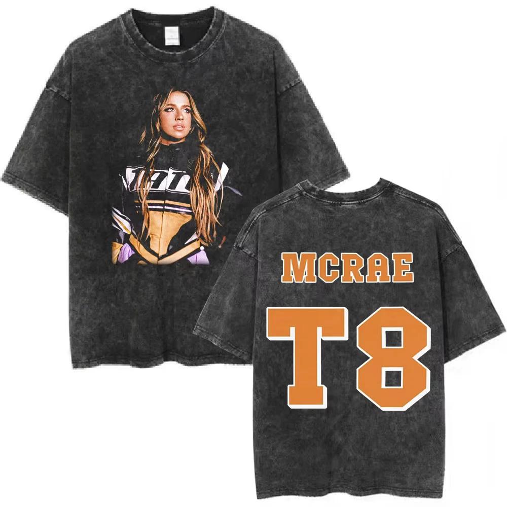 Tate McRae Graphic T Shirt Washed Black Y2K Streetwear Unisex Tee S-XXL XL